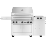 Kalamazoo K750HS Freestanding Hybrid Fire Grill w/ Side Burner - Natural Gas - K750HS-2-2-NA-NG-S4