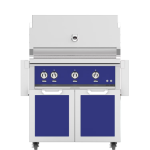 Hestan 36-Inch Natural Gas Grill W/ Sear Burner & Rotisserie On Double Door Tower Cart - Prince - GMBR36-NG-BU