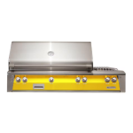 Alfresco ALXE 56-Inch Built-In Natural Gas Deluxe Grill With Sear Zone, Rotisserie, And Side Burner in Traffic Yellow - ALXE-56SZ-NG-S1023