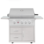 Summerset TRL Pro 32-in 3 Burner Natural Gas Grill on Deluxe Cart w/ Rear Infrared Burner & Rotisserie Kit - Image 2