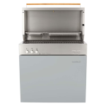 Flammkraft Model D Freestanding Natural Gas Grill & Model M Prep Center Module - Light Grey - 1030979 - Image 2