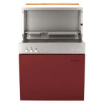 Flammkraft Model D Freestanding Natural Gas Grill & Model M Prep Center Module - Ruby - 1030976 - Image 2