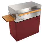 Flammkraft Model D Freestanding Natural Gas Grill & Model M Prep Center Module - Ruby - 1030976 - Image 8