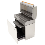 Flammkraft Model D Freestanding Natural Gas Grill & Model M Prep Center Module - Ivory White - 1030975 - Image 6