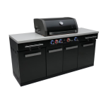 Mont Alpi Compact Series 6 Ft Natural Gas Outdoor Kitchen Island in Black Stainless Steel (Ships Propane w/ Conversion Kit) - Image 5