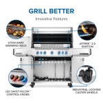 Napoleon Prestige 665 5-Burner Propane Grill w/ Rotisserie & Side Burner - P665VRSIBPSS - Image 5