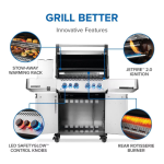 Napoleon Prestige 500 4-Burner Propane Grill w/ Rotisserie & Side Burner - P500VRSIBPSS - Image 4
