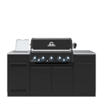 Broil King Baron 590i Shadow 5 Burner Propane Grill Center w/ Rotisserie Kit & Side Burner - Black - 876844