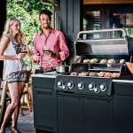 Broil King Baron 590i Shadow 5 Burner Propane Grill Center w/ Rotisserie Kit & Side Burner - Black - 876844 - Image 3