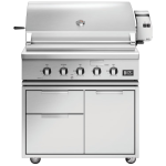 DCS Series 7 36-Inch Natural Gas Grill With Rotisserie On DCS CAD Cart - BH1-36R-N
