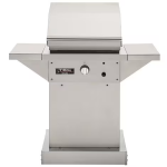 TEC Patio FR 26-Inch Infrared Propane Gas Grill On Stainless Pedestal - PFR1LPPEDS