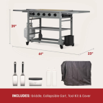 TYTUS Anaheim 36-in 5 Burner Propane Griddle - TDT-571-0101 - Image 3