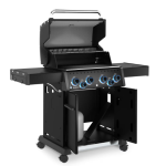Broil King Baron 490 Pro Shadow 4 Burner Propane Grill w/ Side Burner & Rotisserie Kit - Black - 674144 - Image 4