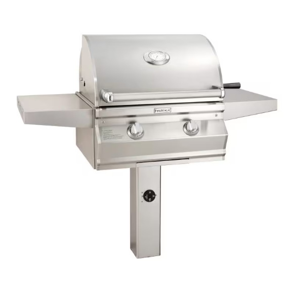 duttpack-15210 Fire Magic Choice Multi-User Accessible CMA430S 24-Inch Natural Gas Grill With Analog Thermometer On In-Ground Post - CMA430S-RT1N-G6 - Image 1