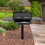 Charmglow Pillar 16-in Propane Grill w/ In-Ground Post - Black - CHRM40IG-P - Image 2