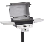 PGS T-Series T40 Commercial Cast Aluminum Propane Gas Grill With Timer On In-Ground Post