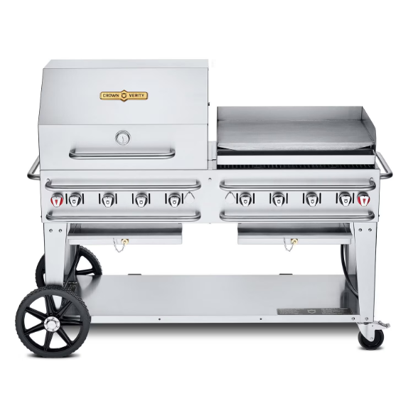 duttpack-16119 Crown Verity 60-Inch Single Inlet (Bulk Tanks Only) Rental Propane Grill Dome & Griddle Package - CV-RCB-60RGP-SI-BULK - Image 1