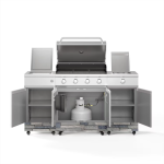 TYTUS Fresno Series 5-Burner Propane Island Grill in Stainless Steel + Shadow Stone w/ Cover & Griddle - Image 6