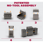 TYTUS Fresno Series 5-Burner Propane Island Grill in Stainless Steel + Shadow Stone w/ Cover & Griddle - Image 9