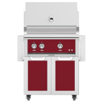 Hestan 30-Inch Propane Gas Grill W/ Rotisserie On Double Door Tower Cart - Tin Roof - GABR30-LP-BG