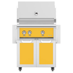 Hestan 30-Inch Propane Gas Grill W/ Rotisserie On Double Door Tower Cart - Sol - GABR30-LP-YW