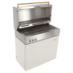 Flammkraft Model D Freestanding Grill & Model M Prep Center Module - Ivory White - 1029542