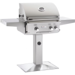 American Outdoor Grill L-Series 24-Inch 2-Burner Propane Gas Grill On Pedestal With Rotisserie - 24PPL