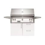 Alfresco ALXE 42-Inch Freestanding Natural Gas Grill On Deluxe Cart With Rotisserie in Signal White Matte - ALXE-42CD-NG-SM9003
