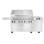 Kalamazoo K1000HS Hybrid Fire Four Burner Marine Grade Freestanding Bulk Propane Grill W/ Side Burner, Meat, Vegetable, Fish, & Plancha Grill Surface Grates