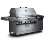 Kalamazoo K1000HS Hybrid Fire Four Burner Marine Grade Freestanding Bulk Propane Grill W/ Side Burner, Meat, Vegetable, Fish, & Plancha Grill Surface Grates - Image 3