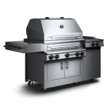 Kalamazoo K750HS Hybrid Fire Three Burner Freestanding Propane Grill W/ Side Burner, 30 Lb Propane Cylinder, Meat, Vegetable, & Fish Grill Surface Grates - Image 3