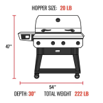 recteq X-Fire Pro 825 4-Burner Wood Pellet Grill - RT-825XF - Image 5