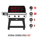 recteq X-Fire Pro 825 4-Burner Wood Pellet Grill - RT-825XF - Image 6