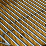 Primo Oval XL 400 Ceramic Kamado Grill On Curved Cypress Table With Stainless Steel Grates - PGCXLH - Image 9