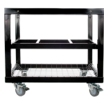 Primo Jack Daniels Edition Oval XL 400 Ceramic Kamado Grill On Steel Cart With 2-Piece Island Side Shelves And Stainless Steel Grates - PGCXLHJ - Image 3