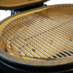 Primo Oval Large 300 Ceramic Kamado Grill On Steel Cart With 2-Piece Island Side Shelves And Stainless Steel Grates - PGCLGH - Image 5