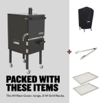 Keveri H1 Vertical Multi-Purpose Charcoal Oven - Black Truffle - H1BT - Image 8