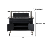 Everdure HUB I 54-Inch Charcoal Grill W/ Rotisserie & Electronic Ignition - Matte Black - HBCE2BBUS - Image 9