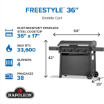 Napoleon Freestyle 36-in 4 Burner Propane Flat Top Grill w/ Cooktop - F36FTPMK - Image 5