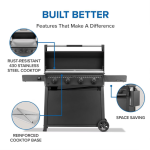 Napoleon Freestyle 36-in 4 Burner Propane Flat Top Grill w/ Cooktop - F36FTPMK - Image 6