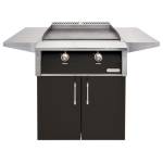 Alfresco 30-Inch Freestanding Natural Gas Griddle with Cart in Jet Black Matte - AXE-30GTC-NG-SM9005