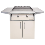 Alfresco 30-Inch Freestanding Natural Gas Griddle with Cart in Signal White Gloss - AXE-30GTC-NG-S9003