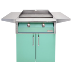 Alfresco 30-Inch Freestanding Natural Gas Griddle with Cart in Light Green - AXE-30GTC-NG-S6027