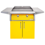 Alfresco 30-Inch Freestanding Natural Gas Griddle with Cart in Traffic Yellow - AXE-30GTC-NG-S1023