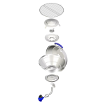 Magma Original Size Marine Kettle Gas Grill on Pwr Grip Rod Holder Mount - Image 8