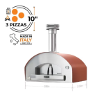 Fontana Forni Firenze Hybrid Pizza Oven on Cart - Red - Image 4