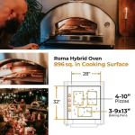 Fontana Forni Roma Hybrid Pizza Oven on Cart - Anthracite - Image 8