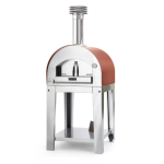 Fontana Forni Napoli Hybrid Pizza Oven on Cart - Red