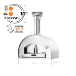 Fontana Forni Napoli Hybrid Pizza Oven on Cart - Stainless Steel - Image 4