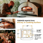 Fontana Forni Firenze Hybrid Pizza Oven on Cart - Stainless Steel - Image 7